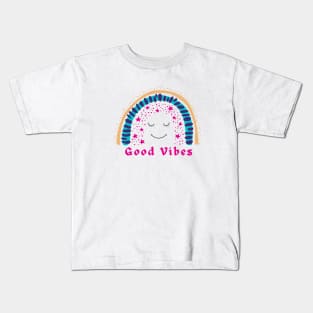 Good Vibes Rainbow Design Kids T-Shirt